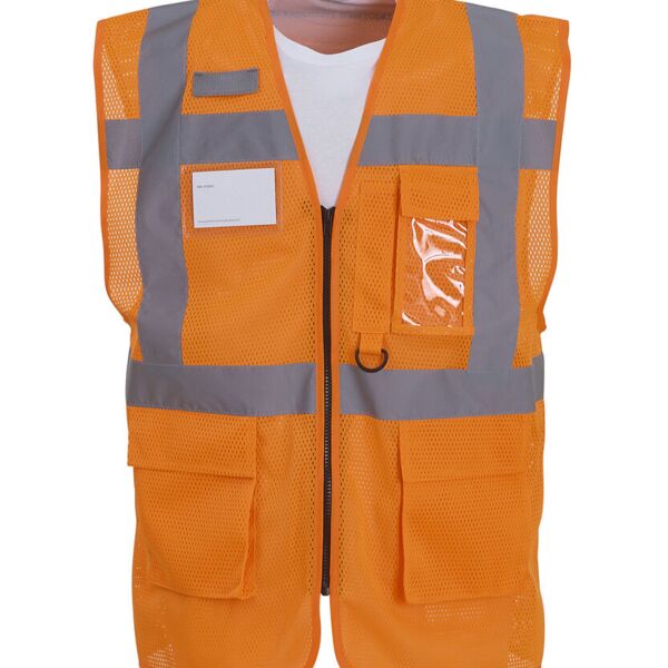 Hi-vis top cool open-mesh executive waistcoat (HVW820) Thumbnail