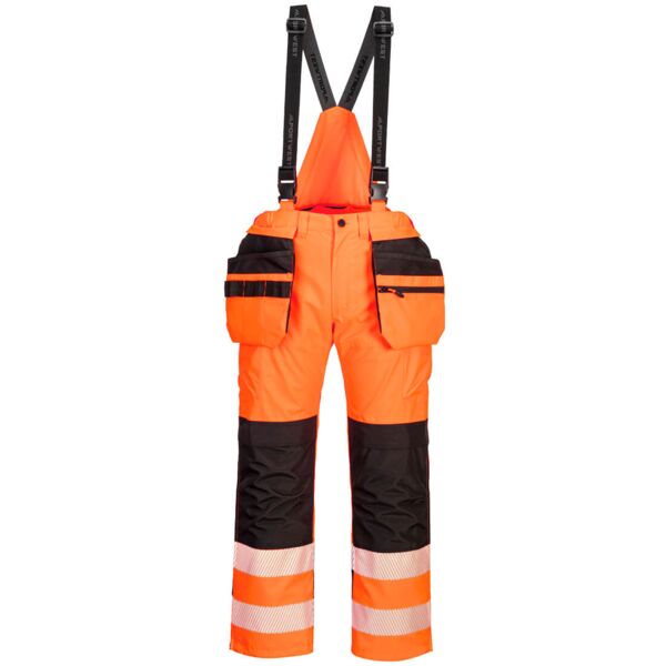 Portwest Hi-Vis Rain Trousers Orange/Black Thumbnail